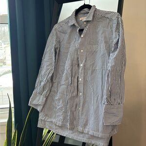 Free Assembly Striped Button Down Shirt